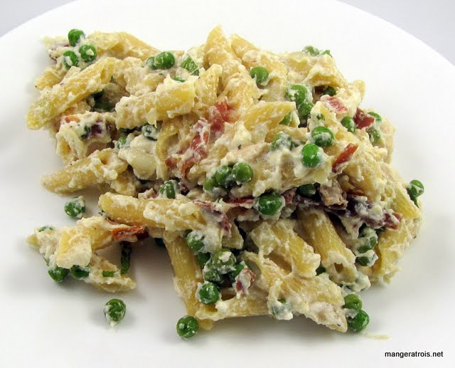 Skillet Pasta with Chicken, Peas and Prosciutto