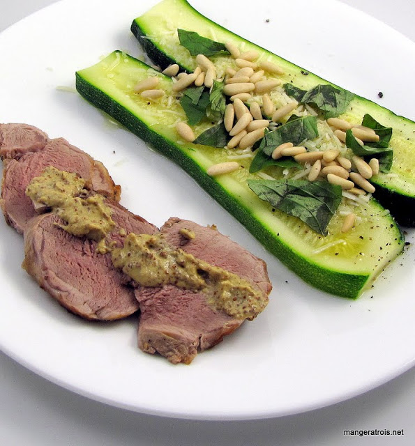 Zucchini with Basil, Pine Nuts, and Parmesan