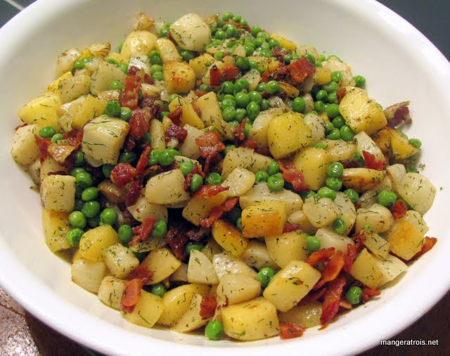 Turnips, peas, bacon