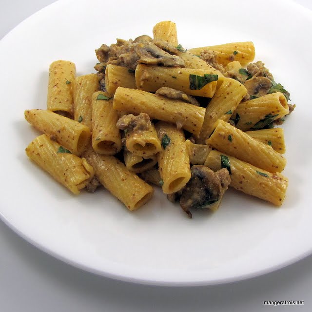 Sausage, Basil and Mustard Pasta