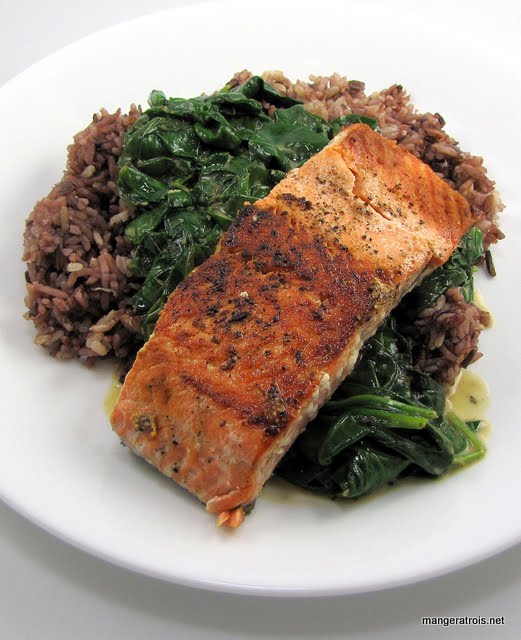 Salmon with Spinach