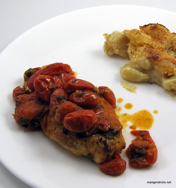 Chicken Breasts with Tomato-Herb Pan Sauce