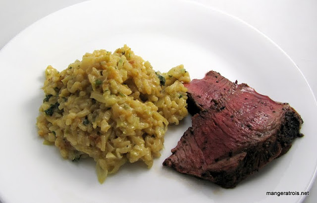 Risotto with Cabbage, Lemon, and Parsley